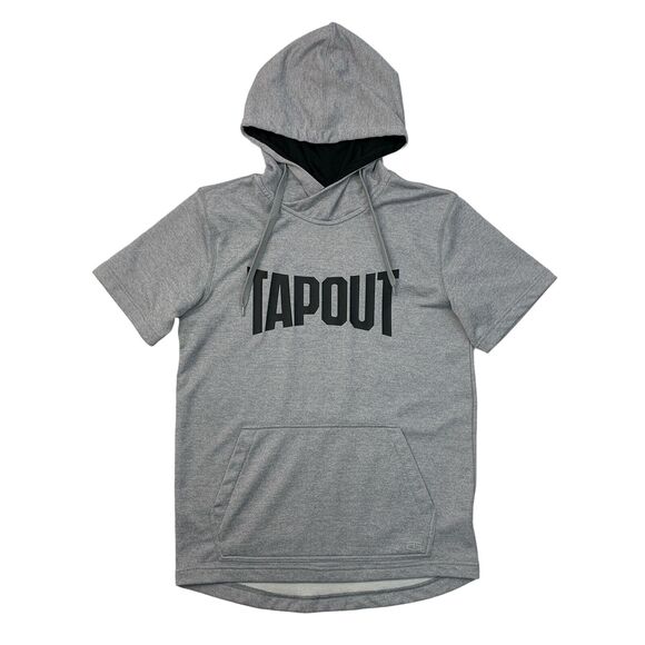 Tapout Hoodie Mens S Small Grey Tempo Short Sleeve Warm Up MMA Boxing Training - Picture 1 of 12